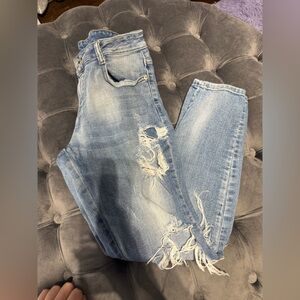 Distressed Light Blue Women's Jeans
